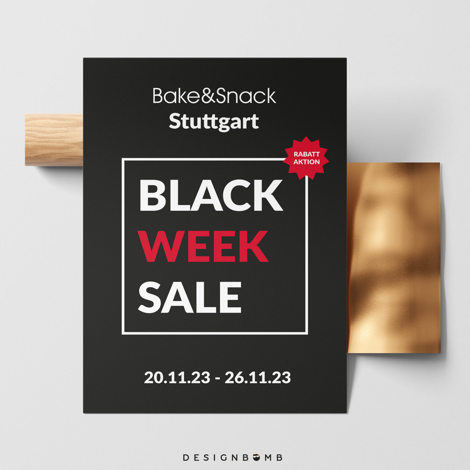 DESIGNBOMB Black Week Sale Plakat 2023