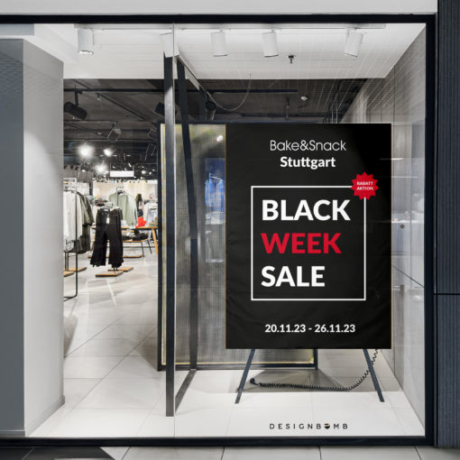 DESIGNBOMB Black Week Sale Plakat Schaufenster 2023