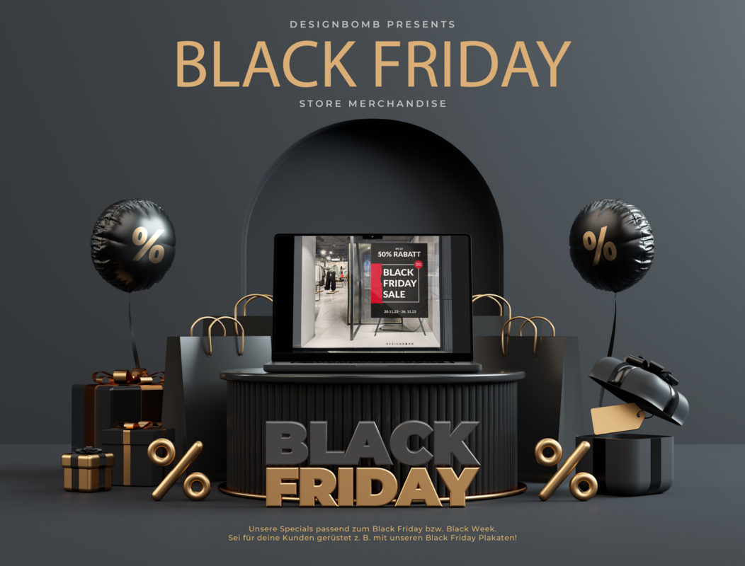 DESIGNBOMB Black Friday Shop Merchandise Cover